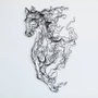Wallity Metal Horse Line Art - APT724 v2